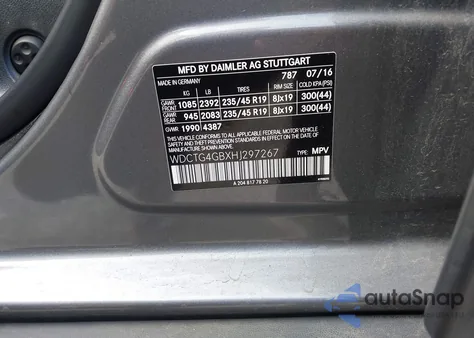 2017 Mercedes-Benz Gla 250 4Matic из США, поврежденный, VIN WDCTG4GBXHJ297267